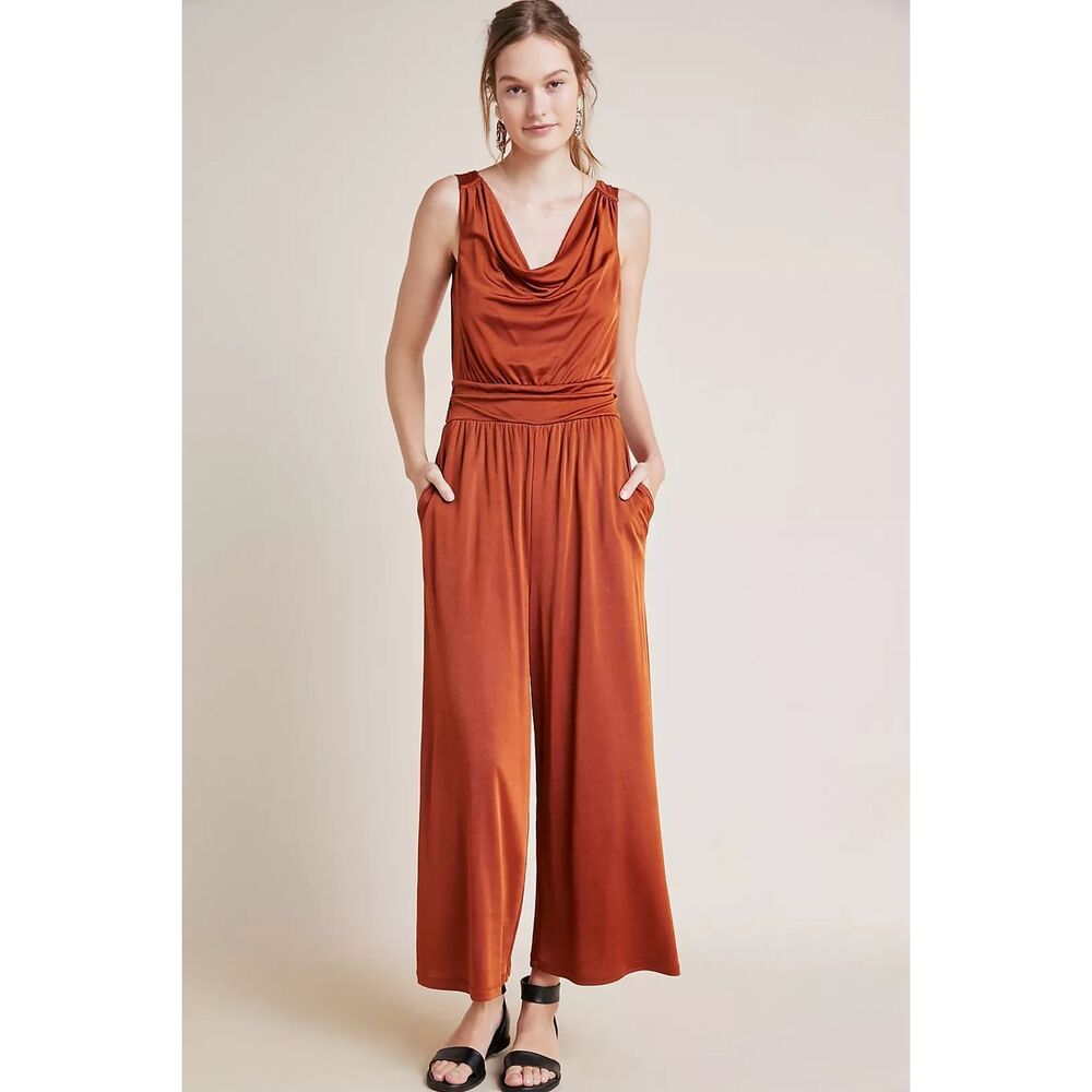 Anthropologie Enchantment Copper Jumpsuit